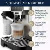 Coffee Machine for 12-Cup Carafe, Automatic Milk Frother, Removable and Dishwasher-safe Parts for Easy Clean Up, Coffee Makers