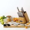 McCook 15-Piece Stainless Steel Knife Set,MC19 Knife Block Set with Built-in Sharpener,Chef Knife for Home