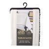 Thyme & Table 102" Tablecloth, Ivory Pom