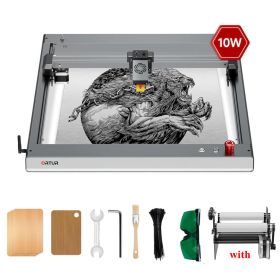 Ortur Laser Master 3 With Rotary Roller 20000mm/Min Off-line Control Laser Engraver and Cutter For Wood Metal Engraving Printer (Color: OLM 3-YRR)