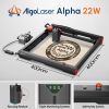 AlgoLaser Alpha 22W Wood Cutting Engraving Machine Air Assist Pump Honeycomb Table Raiser Feets Support Offline Print 400*400mm