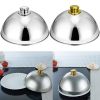 Dome Serving Dish Food Cover Stainless Steel Dome Food Meal Cover Steak Cover Cheese Melting For Home Restaurants Hotels Banquet